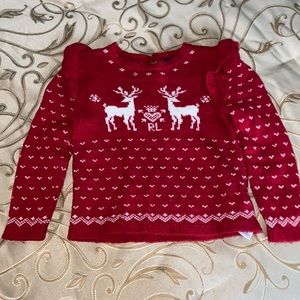 Girls Polo Christmas Sweater Size 3T